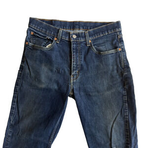 Levi's 514 Straight Fit Jeans Mens W34 L32 Blue Denim Classic Comfortable Casual